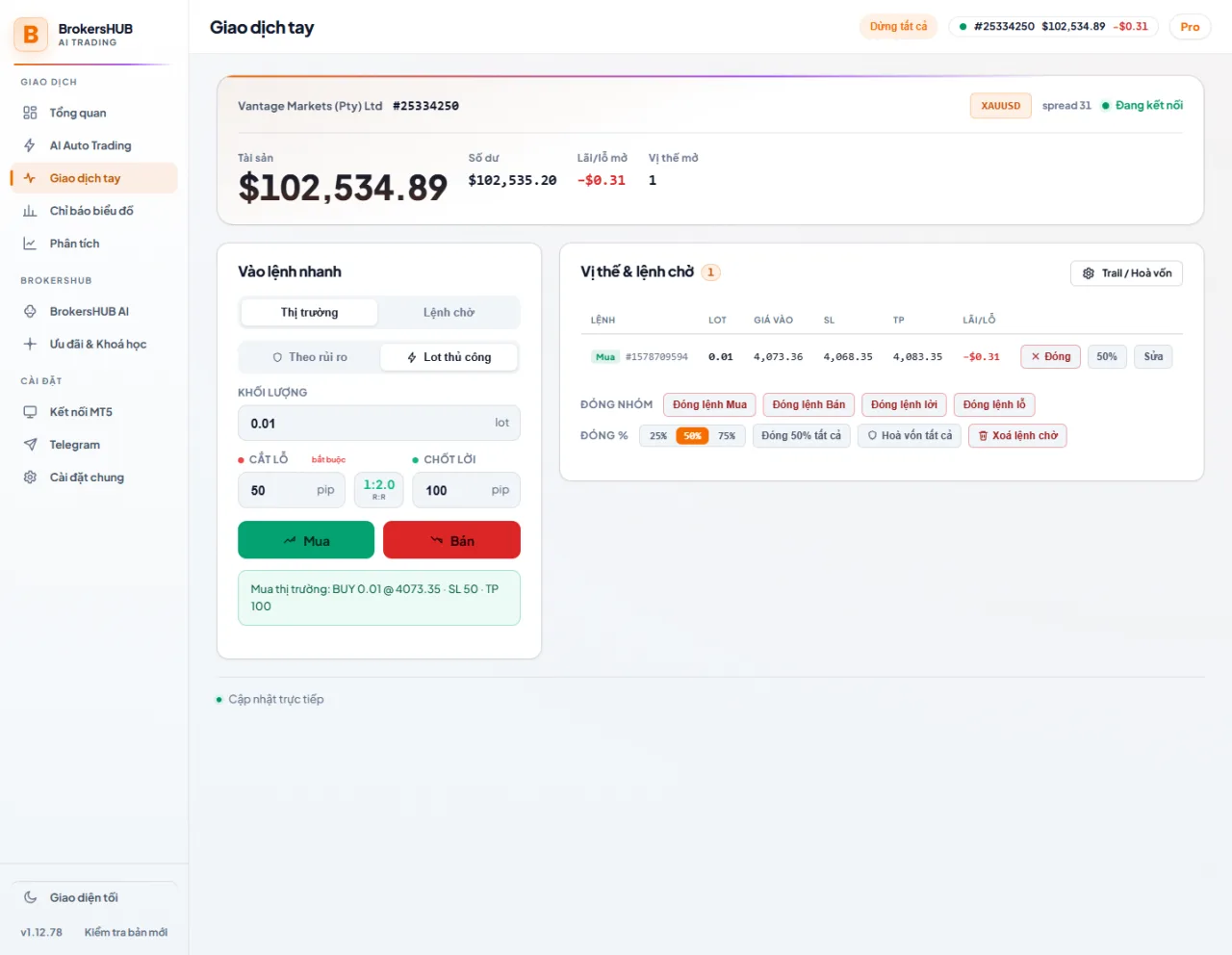 Manual trading